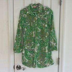 Lilly Pulitzer shirt dress coverup size xs like new condition